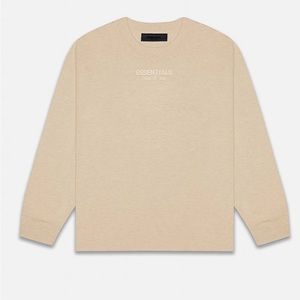 BRAND NEW FEAR OF GOD - ESSENTIALS LONG SLEEVE TEE - Gold Heather- XXLarge
